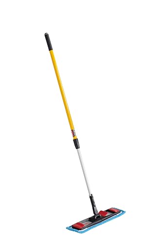 Rubbermaid Commercial Products Microfiber Adaptable Flat Mop Kit | Maximizes Absorbency, Ergonomic and Lightweight, for WaveBrake, for Janitorial Heavy-Duty Hardwood/Tile/Laminate Floors