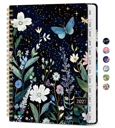 ZOTIA 2027 Planner, Jan 2027 - Dec 2027 Monthly & Weekly Calendar Planner | 6.3" x 8.5", Celestial Daily Agenda Planner with Tabs, Spiral Organizer for Office & School