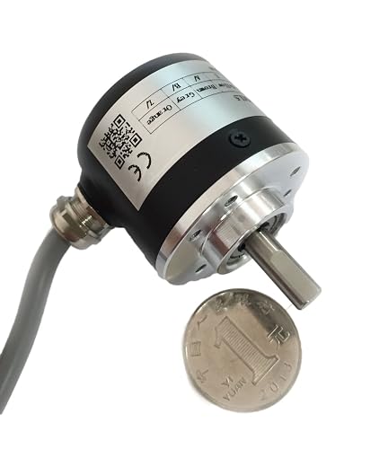 38mm Outer Diameter Solid Shaft Rotary Encoder Resolutions 2500PPR Line Driver Output 5V Voltage Supply 6mm shaft