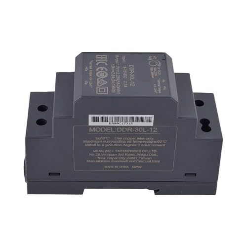 DDR-30L-12 12V 2.5A 30W Ultra Slim DIN Rail Power Supply for Industrial Automation and Control Systems
