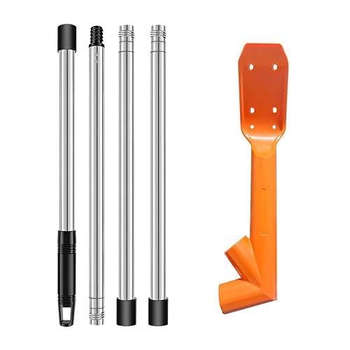 Sakerplus Gutter Cleaning Tools from The Ground Adjustable Gutter Scoop (1) | Dual-Angle Abs Gutter Scoop with A Wide Debris-Catching Head and Acme-Thread Connection for Compatible Extension Poles.
