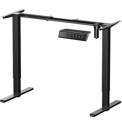 ErGear Electric Standing Desk Legs for 39.4-63.3 inch Desktops, 176 lbs | 4 memory settings,28.3-46.5 inch height range,quiet 55 dB operation,anti-collision,DIY desk frame setup,Easy Assembly,Black
