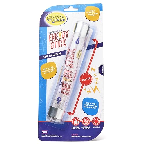 Steve Spangler Science Energy Stick, Learn About Electricity - 1 Piece | For School & Homeschool, Fun Science Kit, Learn About Electricity, Conduction, Open & Closed Circuits and Insulators