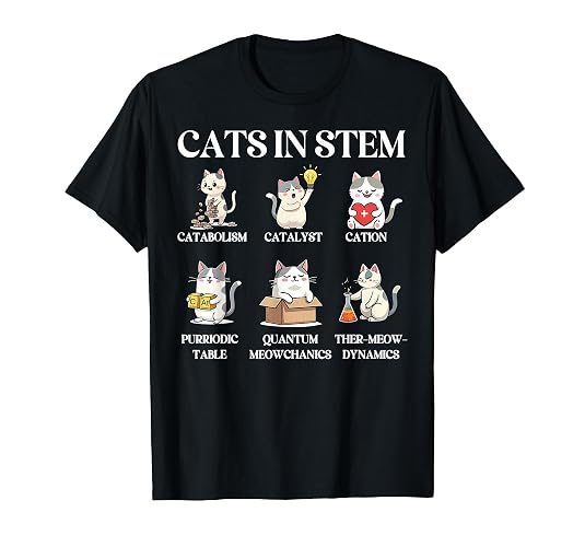 Funny Science Meme Cats In Stem Scientist Nerds Cat Lover T-Shirt