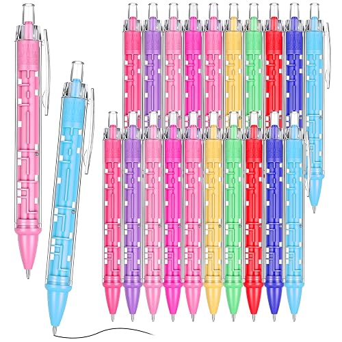 Outus 20 Pcs Maze Puzzle Ballpoint Pen Novelty | Creative Fun Fidget Pens with Ball Inside Stress Relief Puzzle Pen Return Gifts for Birthday Party, Prizes