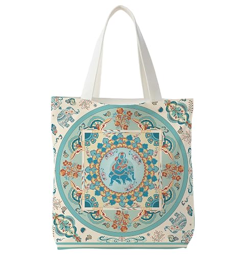 BNHJKFQZ Canvas Tote Bag 15x15 Inches for Women,Aesthetic Reusable Grocery Tote for Shopping Travel Beach School Gifts