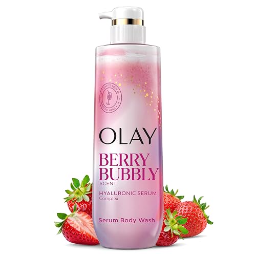 Olay Body Wash for Women, Hyaluronic Serum, Berry Bubbly Scent, 20 fl oz | Triple Complex with Repair Lipids for Skin's Barrier | Intense Hydration & Deep Moisture for All Skin Types | Limited Edition