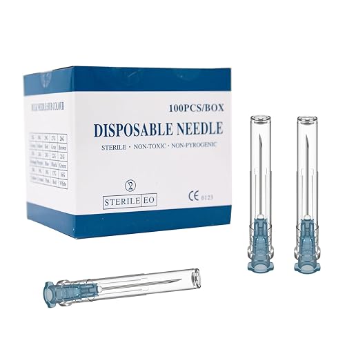 23 Gauge 1 Inch Needle(100 Pack), Luer Lock Industrial Accessories Needles,Individually Wrapped(23G 1 inch)