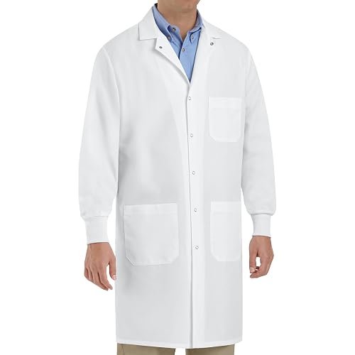 Red Kap Unisex Adult Specialized Cuffed Lab Coat With 3 Exterior Front Pockets