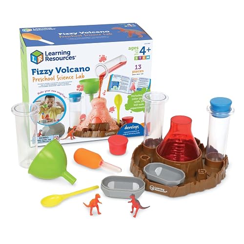Learning Resources Fizzy Volcano Preschool Science Lab | Volcano Science Kit, Kids Chemistry Experiments, STEM Experiment Kit, Toddler Experiment Kits, Kids Experiments Set