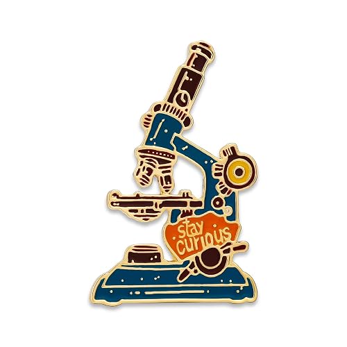 MEDFOLY Science and Medical Microscope Brooch Enamel Lab Pin Jewelry
