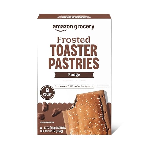 Amazon Grocery, Frosted Toaster Pastries, Fudge, 13.5 ounce, 8 Ct