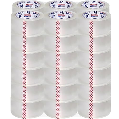 P PERFECTAPE Heavy Duty Packing Tape 36 Rolls, Clear, 2.7 mil, 1.88" x 60Y | Total 2160Y, Ultra Strong, Refill for Packaging and Shipping