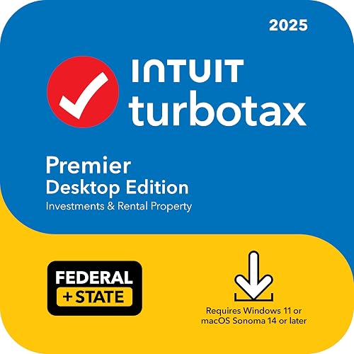 [OLD VERSION] TurboTax Premier Desktop Edition 2025, Federal & State Tax Return [Win11/Mac14 Download]