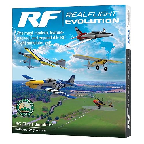 REALFLIGHT Evolution RC Flight Simulator Software Only RFL2001 Air/Heli Simulators Compatible with VR headsets Online Multiplayer Options