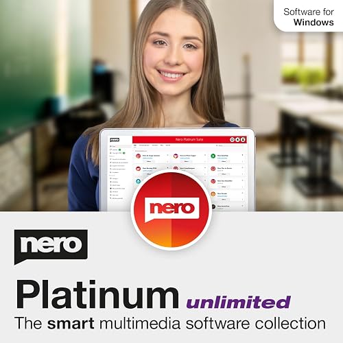 Nero Platinum Unlimited | Backup & Media Management Software | AI Photo Organizer, Convert & Burn Media, Clean & Speed Up Your PC | Lifetime License | 1 PC | Windows 11/10