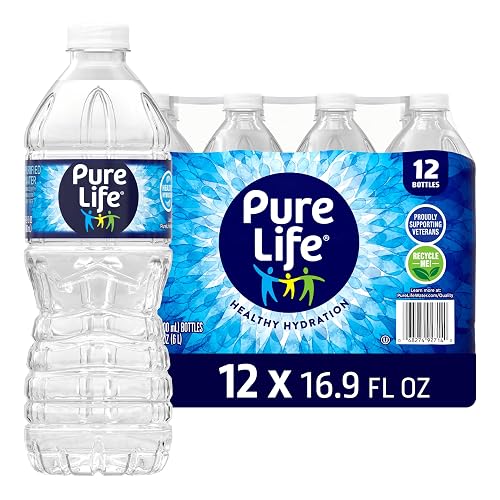 Pure Life Purified Bottled Water - 12 Pack, 16.9 Fl Oz | Still Drinking Water Enhanced with Minerals for a Crisp Taste