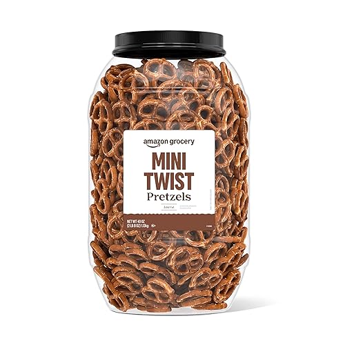 Amazon Brand - Happy Belly Mini Twist Pretzels, 40 ounce (Pack of 1)