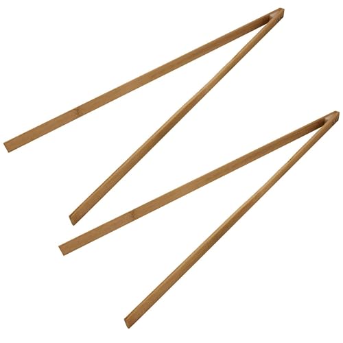 2Pcs Bamboo Trash Picker Grabber Tool, Heavy Duty Litter Pickup Clamp | Ergonomic Grip Design, Enhanced Friction for Secure Hold, Easy to Use, for Picking up Trash and Storing Items on High Shelves