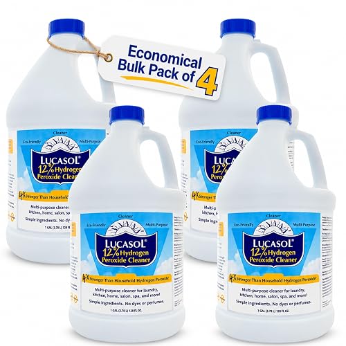 Lucasol Food Grade Hydrogen Peroxide 12% Bulk Bleach Alternative | Multi-Gallon Value Pack Bulk Supply Janitorial Facility Maintenance Cleaning Services