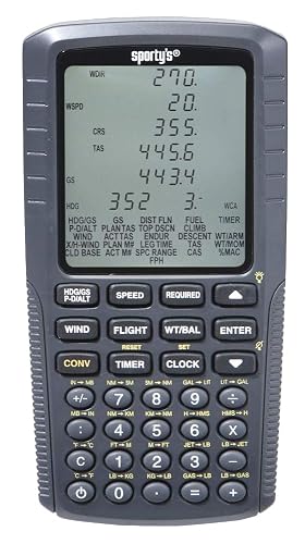 Electronic E6B Flight Computer for Pilots | FAA Approved for Tests, Protective Case, 24 Aviation Functions and 20 Conversions