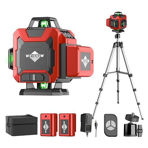 WEIDDW Laser Level 360° Green Cross Line Self Leveling Laser Measuring Tool