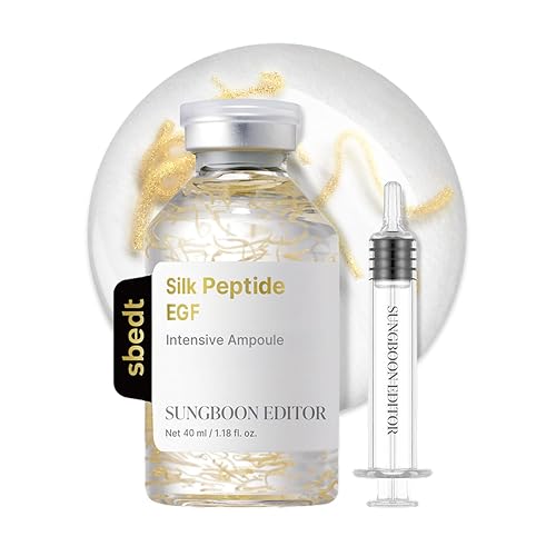 SUNGBOON EDITOR Intensive Deep Collagen Silk Peptide EGF Ampoule,1.35fl.oz | Copper Peptides, EGF, 13-Peptide Complex, 24K Gold, Firming Care, Fine Line Smoothing, Radiant Glow, Korean Skin Care