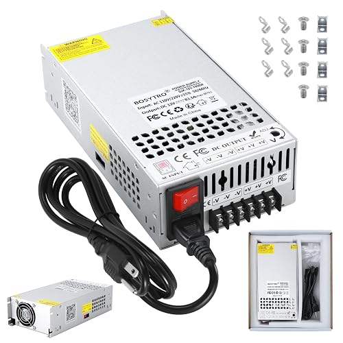 BOSYTRO Upgraded 12V Switching Power Supply 1000W 83.3A SMPS 110v to 12v Converter, with Power Cord and Safety Switch, AC to DC Converter for 3D Printer, Led Strip, Motor Pump, CCTV