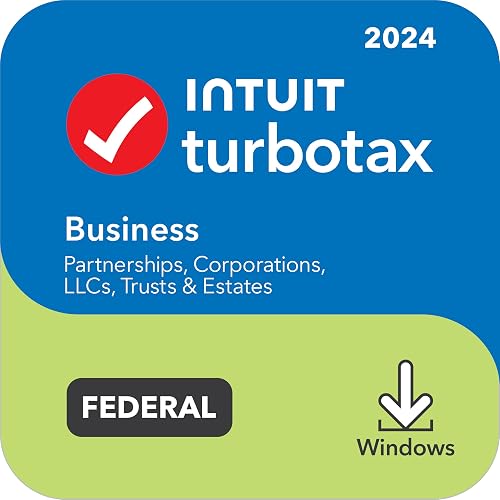 [OLD VERSION] TurboTax Business 2024 Tax Software, Federal Tax Return [PC Download]