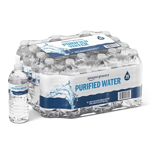 Amazon Grocery, Purified Water, 16.9 Fl Oz, 24 Ct