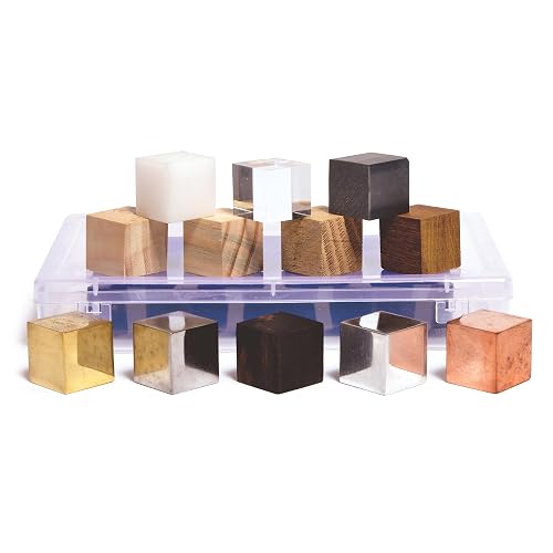 United Scientific™ DCSET12 Density Cube Set of 12 in Plastic Storage Box
