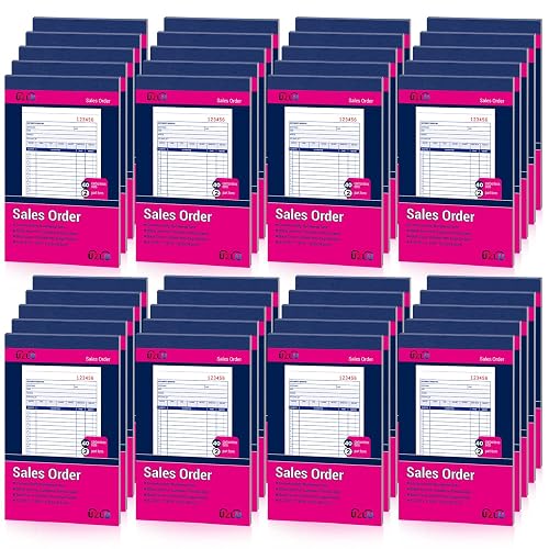 40 Pack Money & Rent Receipt Books, 2-Part Carbonless, 4-3/16 x 7-3/16 in | Each book includes 40 white/yellow duplicate sets with more writing space for payment details and daily business records