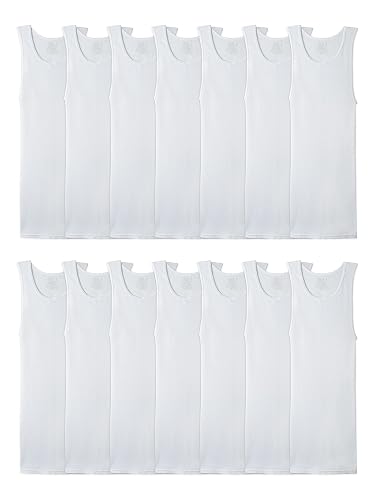 Fruit of the Loom Men's Sleeveless Tag Free Moisture Wicking Tank A-Shirt