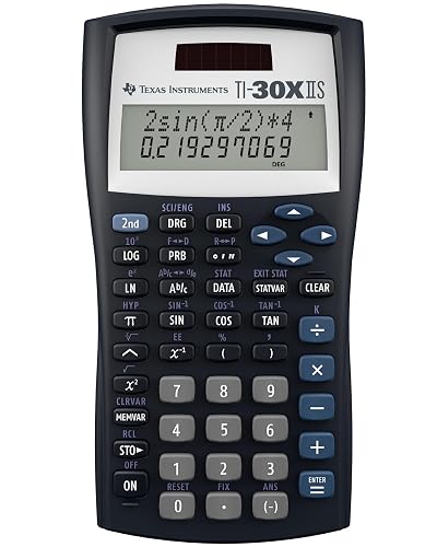 TI-30XIIS Scientific Calculator Texas Instruments, Black | Two-line calculator; Statistics and Advanced Scientific Functions