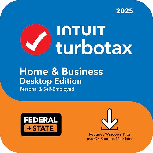 [OLD VERSION] TurboTax Home & Business Desktop Edition 2025, Federal & State Tax Return [Win11/Mac14 Download]