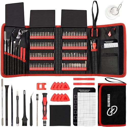 STREBITO Screwdriver Sets 142-Piece Electronics Precision Screwdriver | 120 Bits Magnetic Repair Tool Kit for iPhone, MacBook, Coumputer, Laptop, Tablet, PS4, Xbox, Nintendo, Eyeglasses, Jewelers