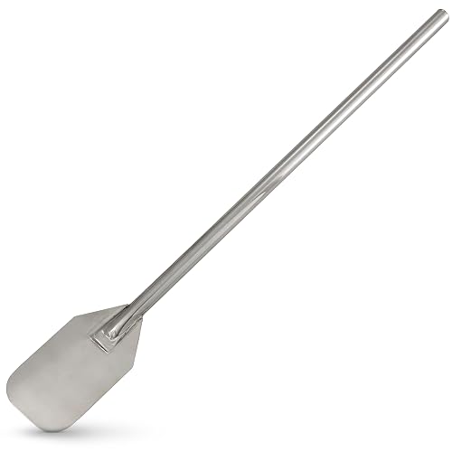 Winco 36" Stainless Steel Mixing Paddle | Heavy-duty, Reinforced handle, Contoured edges