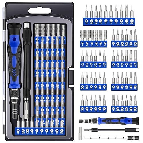 XOOL 62-in-1 Precision Screwdriver Kit, 58 Magnetic Bits, Flexible Shaft & Extension Rod, Electronics Repair Tool for Phone, Laptop, PC, Tablet, Game Console