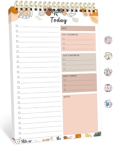 To Do List Notepad - Undated Daily Planner for Work and Goal Achievement | 52 Sheets, Large Writing Space, Ideal for Home, Office & School, Perfect for Daily Planning & Staying Organized