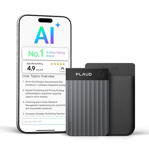 Plaud Note Pro AI Voice Recorder, Capture, Understood, Done, Black | AI Note Taker for Professionals & Teams, Productivity, 112 Languages, Ultra-Slim, InstantView Display, Case Included