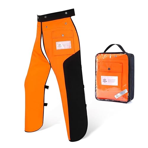 ZELARMAN Chainsaw Chaps Apron 8-Layer Wrap for Men/Women Loggers Forest Workers Protective Chain Saw Pants Adjustable