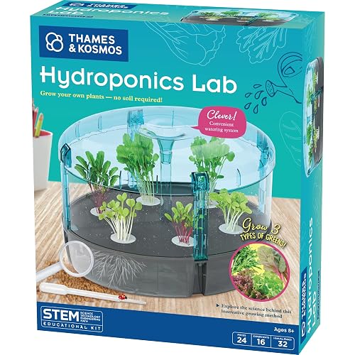T&K Hydroponics Lab | Biology & Sustainable Energy Experiment Set | Grow Plants, Veggies w/ No Soil | Greenhouse & Gardening | STEM Science Learning & Education | Ages 8+