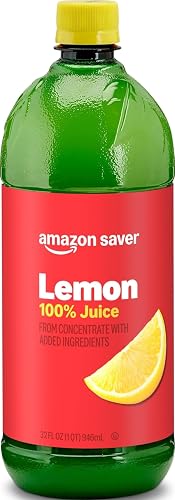 Amazon Saver, Lemon Juice, 100% Juice, 32 Fl Oz