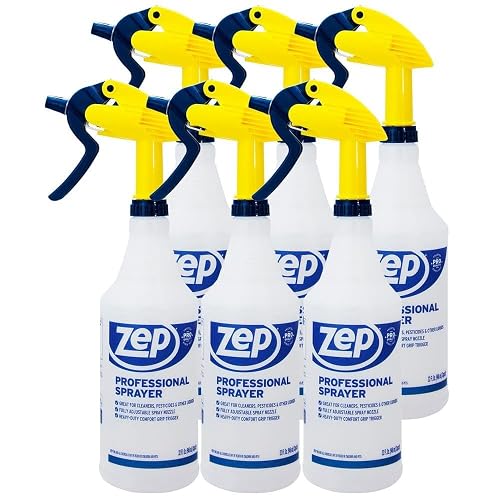 ZEP Professional Sprayer Bottle, 32 oz, Pack of 3, HDPRO1 | Adjustable Nozzle, Fine Mist or Powerful Spray, Refillable for Diluted Concentrate